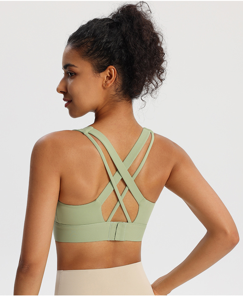 Women Sexy Tank Top Vest Sports Bra Female Yoga Fitness Cross Back Sports Bra
